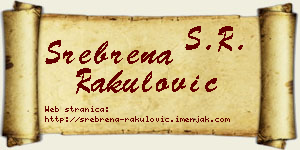 Srebrena Rakulović vizit kartica